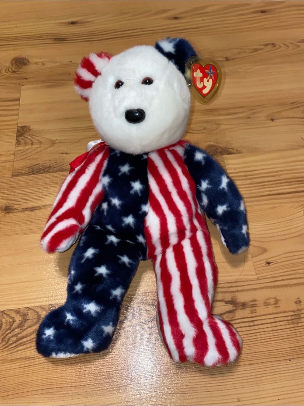 Ty Patriotic Bear Plush - Red, White, Blue